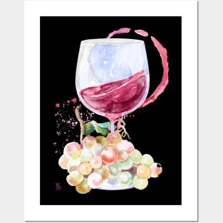 A glass of wine Posters and Art